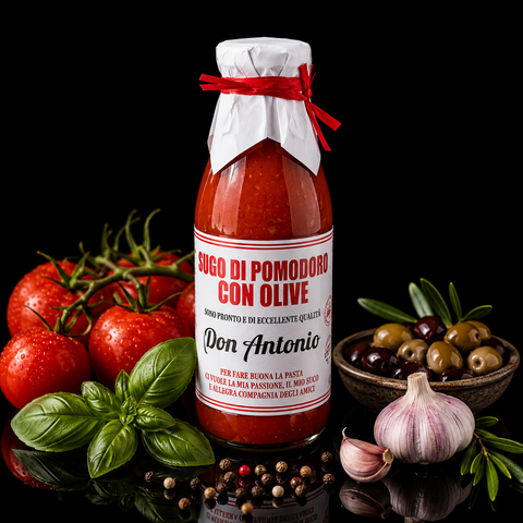 Sugo di Pomodoro con Olive · Italienische Tomatensauce mit Oliven