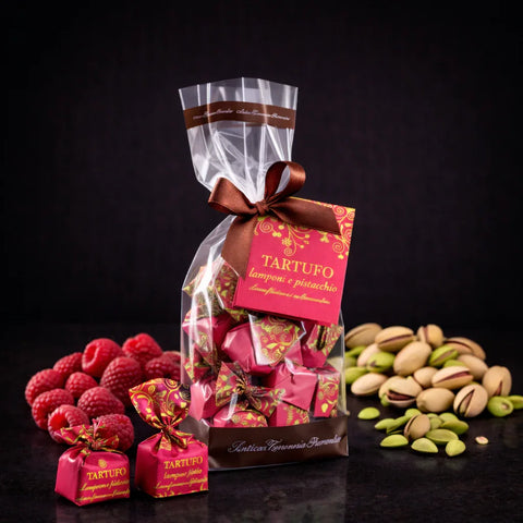 Tartufi La Perla · Himbeer Pistazien Trüffel - VAJAS
