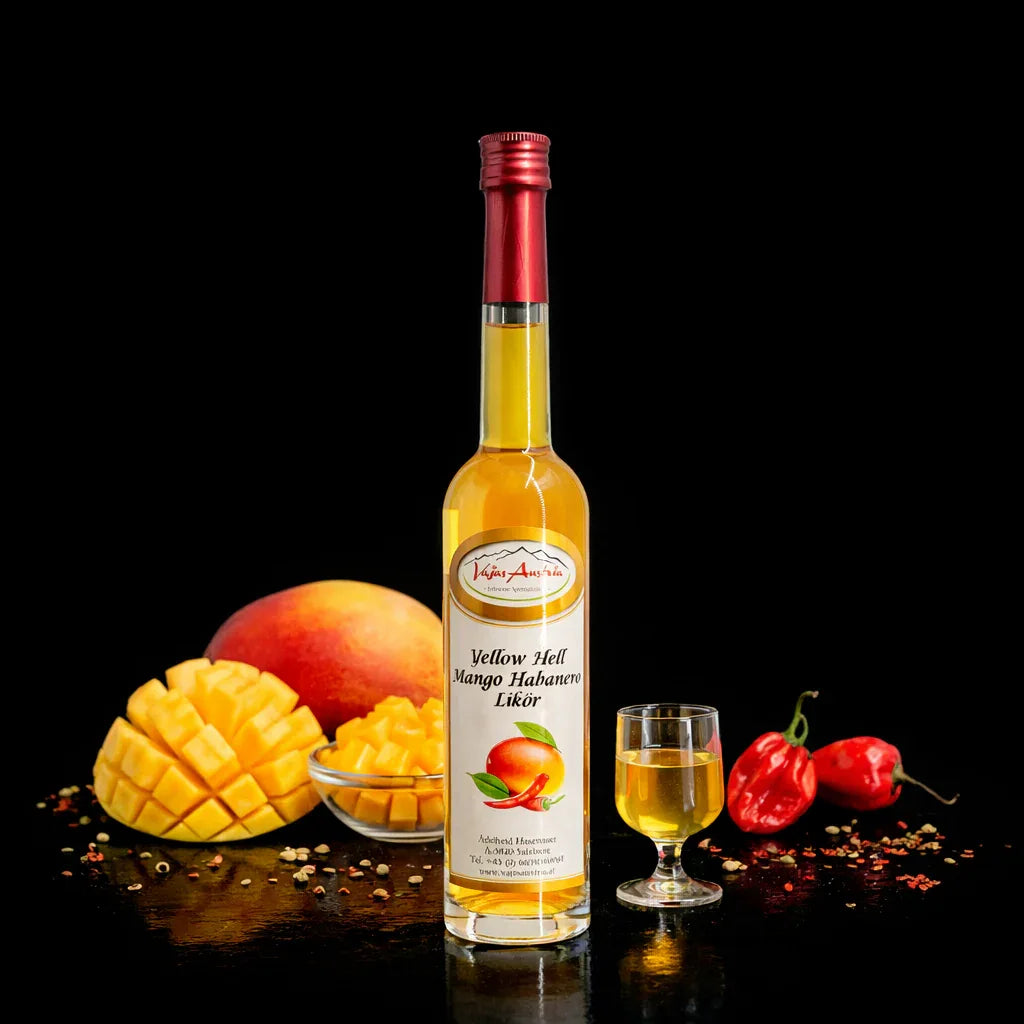 Yellow Hell – Mango Habanero Likör 100ml – VAJAS