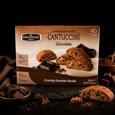 Cantuccini mit Schokolade · Knuspriger Schokoladengenuss