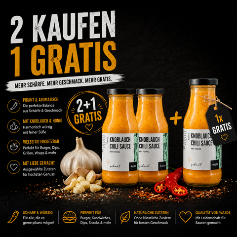 Knoblauch Chili Sauce -2 + 1 GRATIS