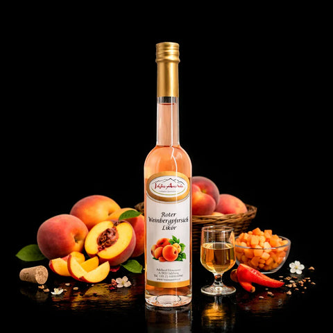 Peche Rouge – Roter Weinbergpfirsich Likör 100ml - VAJAS